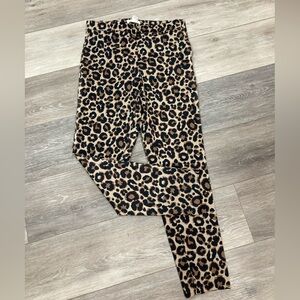 H&M Cheetah Leopard Print Pants- Side zipper-US 6-Animal Print-Jaguar